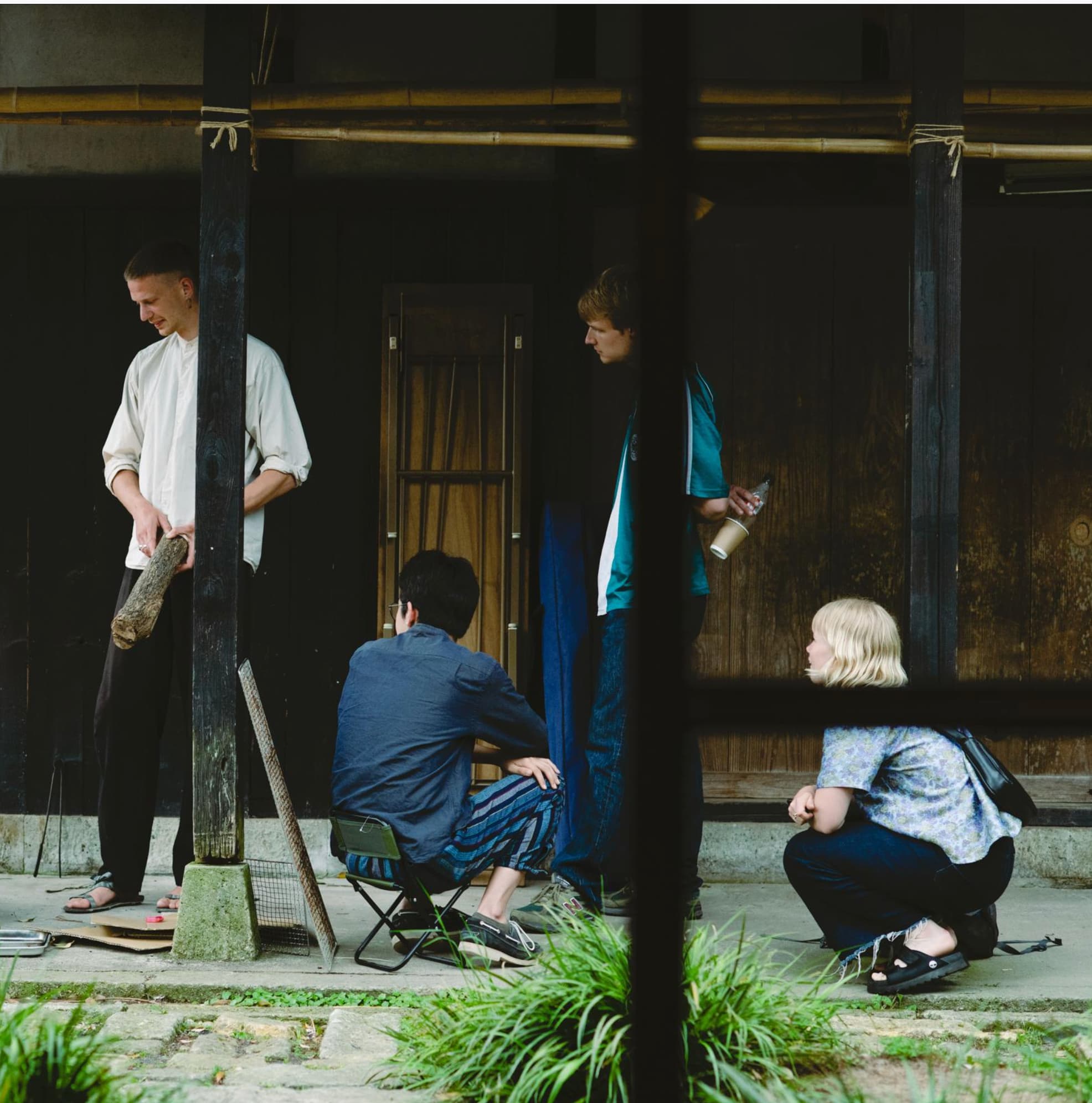 People at ishinoko location gathering